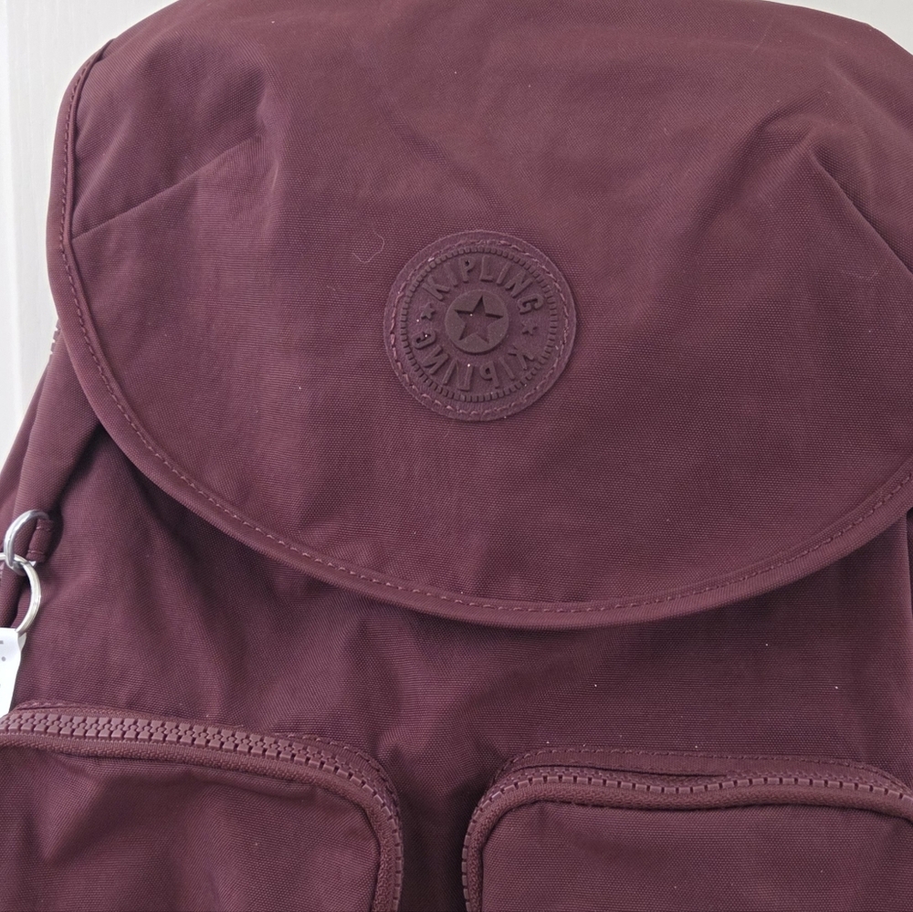 Kipling Fiona Medium Backpack In Wine Red - Picture 4 of 13